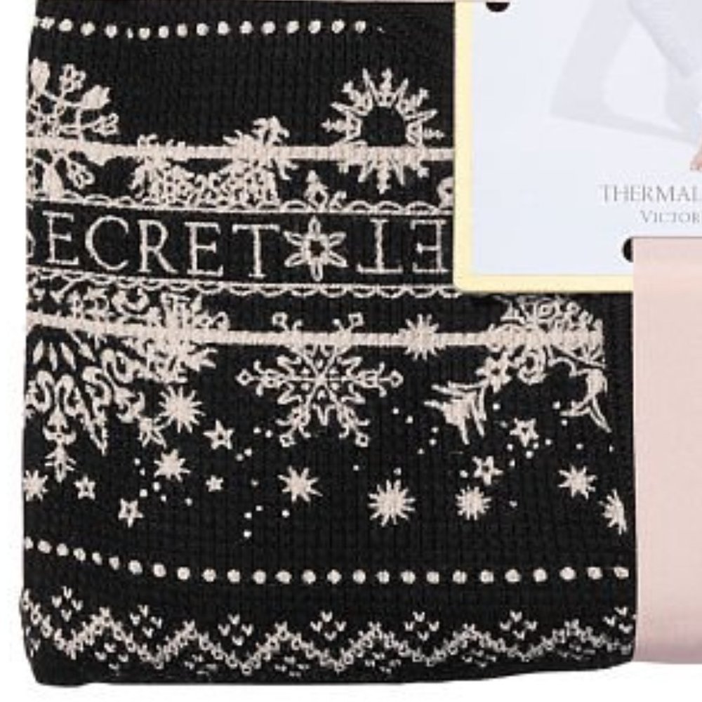 VICTORIA'S SECRET XXL Thermal Long Pajama Set Adorable Fair Isle PJ P.J. PJs NWT - Picture 14 of 14